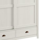 Ver imagem 6 de Guarda Roupa Solteiro 133cm 2 Portas Deslizantes Lazio Branco/Freijó F07 - Mpozenato