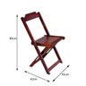 Kit 6 Jogos de Mesa com 4 Cadeiras de Madeira Dobravel 70x70 Ideal para Bar e Restaurante - Imbuia - 2