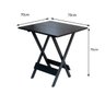 Kit 10 Conjuntos de Mesa com 4 Cadeiras de Madeira Dobrável 70x70 Preto - 3