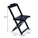 Ver imagem 2 de Kit 8 Conjuntos de Mesa com 4 Cadeiras de Madeira Dobrável 70x70 Preto