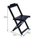 Ver imagem 2 de Kit 8 Jogos de Mesa com 4 Cadeiras de Madeira Dobrável 70x70 Ideal para Bar e Restaurante - Preto