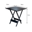 Ver imagem 3 de Kit 4 Jogos de Mesa com 4 Cadeiras de Madeira Dobravel 70x70 Ideal para Bar e Restaurante - Preto