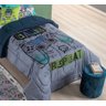 Kit Edredom Solteiro Infantil Menino 5 Peças Game Juvenil Hipercal 400 Fios - 5