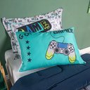 Ver imagem 6 de Kit Edredom Solteiro Infantil Menino 5 Peças Game Juvenil Hipercal 400 Fios