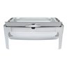 Rechaud inox 2 cubas 13 lts tampa basculante giratória luxo - 7