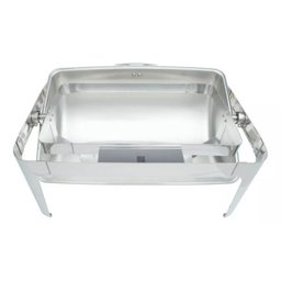 Rechaud inox 2 cubas 13 lts tampa basculante giratória luxo - 5