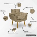 Ver imagem 7 de Kit 2 Poltronas Decorativas Reforçadas para Sala Alice para Recepção Manicure Escritório Suede