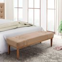 Ver imagem 4 de Calçadeira Recamier Queen 1,60m Gênova Suede Bege Pallazio
