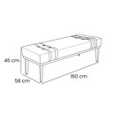 Ver imagem 2 de Calçadeira Recamier Queen 1,60m Gênova Suede Bege Pallazio