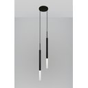 Ver imagem 3 de Kit 2 Luminárias Tubo Pendente Duplo Difusor Quarto Preto