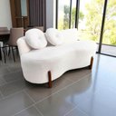 Ver imagem 1 de Namoradeira Sofá Feijão Lounge Orgânica Bouclé Marfim