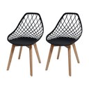 Ver imagem 1 de Conjunto 2 Cadeiras Kaila Pp Preto Wood