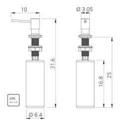 Dispenser Dosador de Sabão Detergente 500ml Inox Tramontina - 4