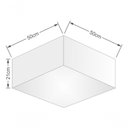 Ver imagem 4 de Plafon Quadrado Md-3012 Cúpula em Tecido 21/50x50cm Linho Bege - Bivolt