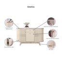 Ver imagem 3 de Buffer Aparador Monaliza Curvo 3 Portas 1 Gaveta - Madetec