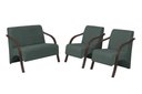Ver imagem 1 de Conjunto Poltronas Vênus 1 Dois Lugares 2 Um Lugar Braços em Madeira 1 Namoradeira 2 de Um Lugar D S