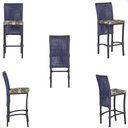 Ver imagem 5 de Mesa Bistrô e 2 Banquetas Roma Preta Corda Náutica Estofado 6 Trama Original