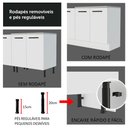 Ver imagem 7 de Balcão Multiuso 80cm 2 Portas Branco Agata Madesa Branco