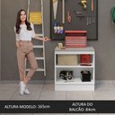 Ver imagem 5 de Balcão Multiuso 80cm 2 Portas Branco Agata Madesa Branco