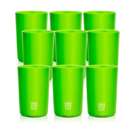 8 Copos Eco Green Cups 200ml