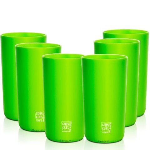 6 Copos Eco Green Cups 320ml