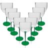 Jogo 10 Taças Acrílico Para Gin Tônica Base Verde - 1