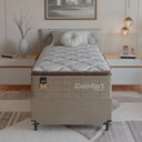 Ver imagem 6 de Cama Box Solteiro + Colchão Comfort Class Pillow Top 88x188 Bege/suede Bege