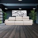 Ver imagem 6 de Sofá Sala de Estar Retrátil e Reclinável 5 Lugares Lisboa 3,20M Couro Off White - Gran Belo