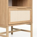 Ver imagem 4 de Mesa de Cabeceira Square 1 Gaveta 1 Nicho 60 Cm X 43 Cm X 40 Cm Tauari - Telinha Rattan