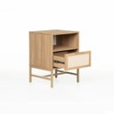 Ver imagem 2 de Mesa de Cabeceira Square 1 Gaveta 1 Nicho 60 Cm X 43 Cm X 40 Cm Tauari - Telinha Rattan