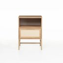 Ver imagem 1 de Mesa de Cabeceira Square 1 Gaveta 1 Nicho 60 Cm X 43 Cm X 40 Cm Tauari - Telinha Rattan