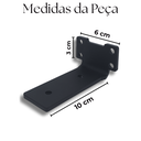 Ver imagem 6 de 2 Suportes Mão Francesa Design Invisível 10cm Fixação de Parede para Prateleira Preto