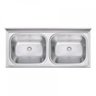 Tanque Duplo de Apoio Aço Inox Tramontina 120cmx55cm - 1