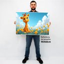 Ver imagem 2 de Quadro Decorativo Baby Girafinha em Moldura Caixa TaColado Moldura Caixa 3cm Madeira com Vidro 60 x 