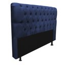 Ver imagem 3 de Cabeceira Estofada Capitonê Livia 160cm Queen Size para Cama Box Suede Azul Marinho - Gat Magazine