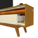 Ver imagem 3 de Rack para Tv até 75 Polegadas Retro com Led Naturale com Off White