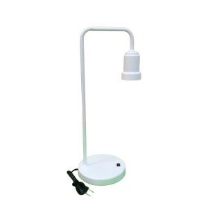 Luminária de Mesa Cabeceira Retrô Bivolt Branco Megan