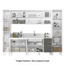 Ver imagem 3 de Armários Multiuso Lavanderia Kali Premium 6 Peças Branco/Chumbo - Nicioli