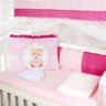 Kit Protetor Berço Americano Rosa Menina Ursa Rosa / Pink 9 Peças Americano / Nacional - 2