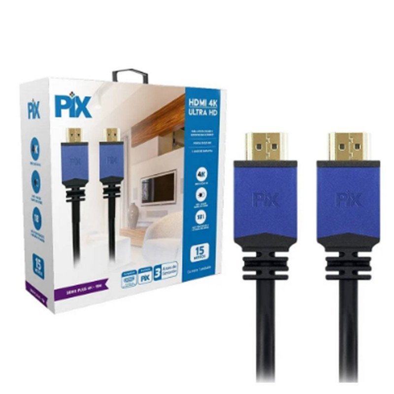 Cabo hdmi Macho x Macho 4K Hdr 15 Metros Pra Pc - 1