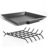Bandeja Coletora de Cinzas P/Lareira 55x55Cm +Grelha P/Lenha - 1