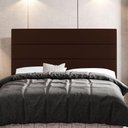 Ver imagem 4 de Cabeceira Cama Box Casal Malik 140cm Suede Marrom - Abmaza