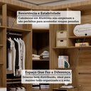 Ver imagem 7 de Quarto Modulado Casal de Canto Diagonal com Guarda-roupas Maleiro e Cabeceira Paris Luciane Móveis