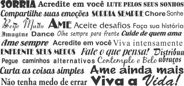 Adesivo Decorativo de Parede Frases Sorria Apaixonado palavras motivacional - 2