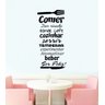 Adesivo Decorativo de para Parede Frase para Cozinha Comer e Ser Feliz - 2