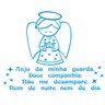 Adesivos Decorativos de Parede Frase Oração Santo Anjo da Guarda para Quarto Infantil - 2