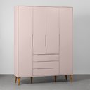 Ver imagem 7 de Kit Quarto Infantil com Pés Retrô Mel - Cômoda Elfe 4 Gavetas + Guarda-Roupa Elfe + Berço Mini Cama