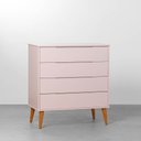Ver imagem 5 de Kit Quarto Infantil com Pés Retrô Mel - Cômoda Elfe 4 Gavetas + Guarda-Roupa Elfe + Berço Mini Cama
