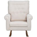 Ver imagem 3 de Poltrona de Amamentação com Balanço Base Milka Encanto D02 Bouclê Off White C-200 - Lyam Decor