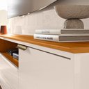 Ver imagem 4 de Estante Home Theater Nilo Cinamomo/off White para Tv até 75” com Rodízios - Madetec
